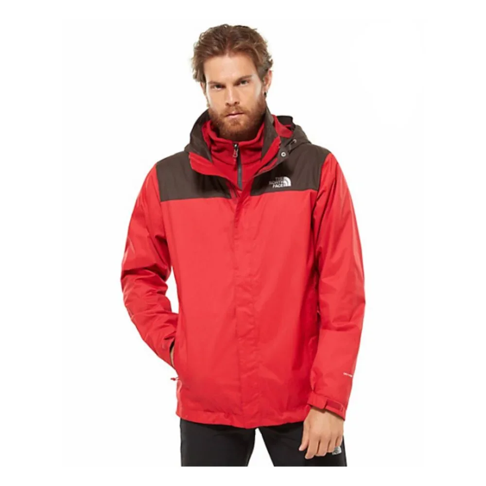 The North Face Men's Black Red Arashi Li Hooded Parka Winter Snow Jacket Size XL
